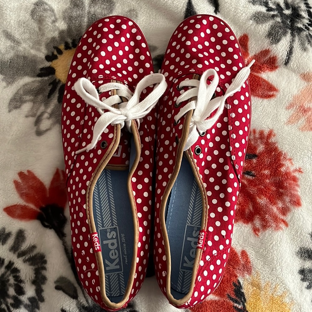 Keds Red and White Polka Dot